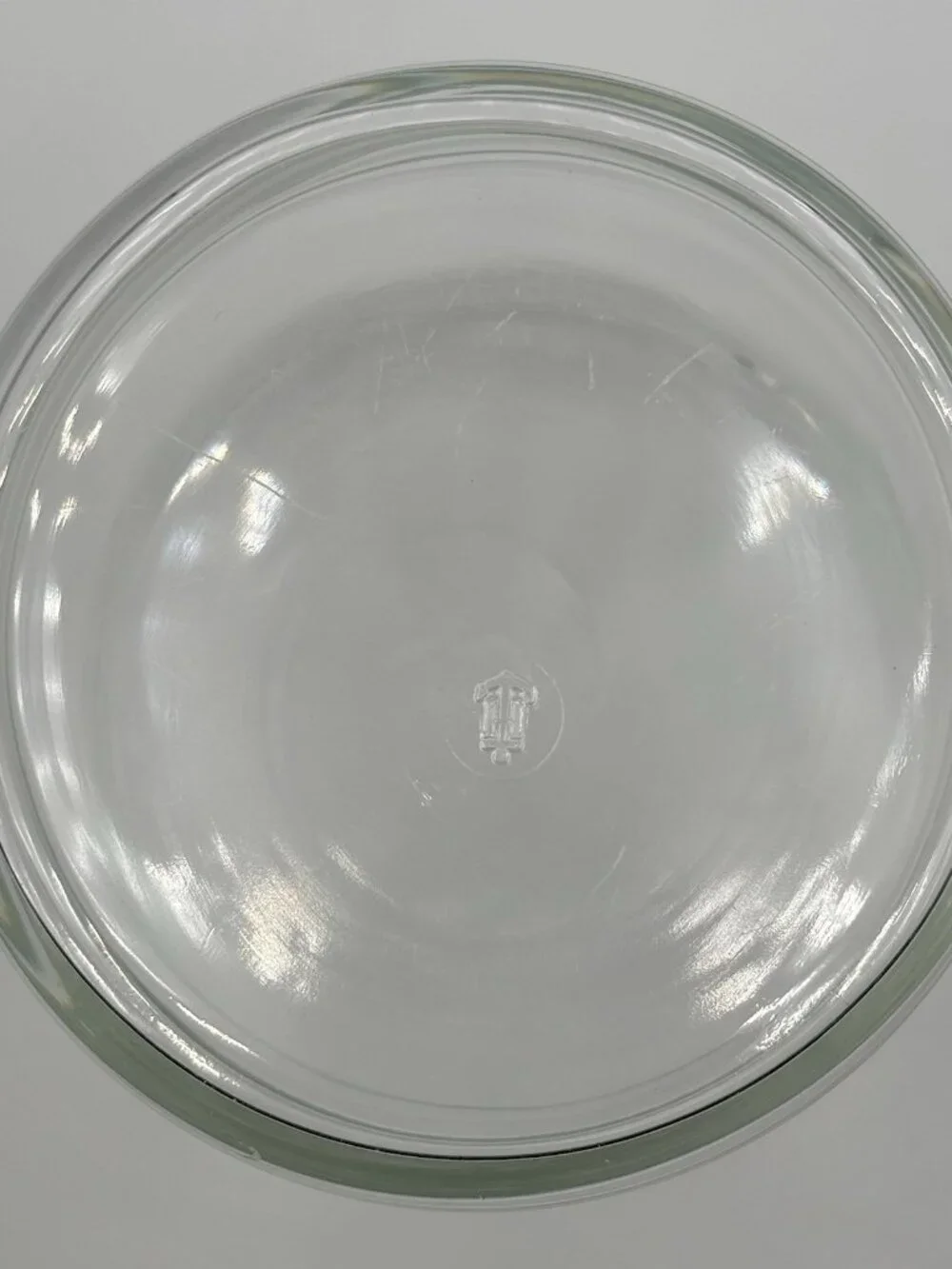 Vintage Anchor Hocking Clear Apothecary Jar Circus Tent Top Lid Bathroom Vanity